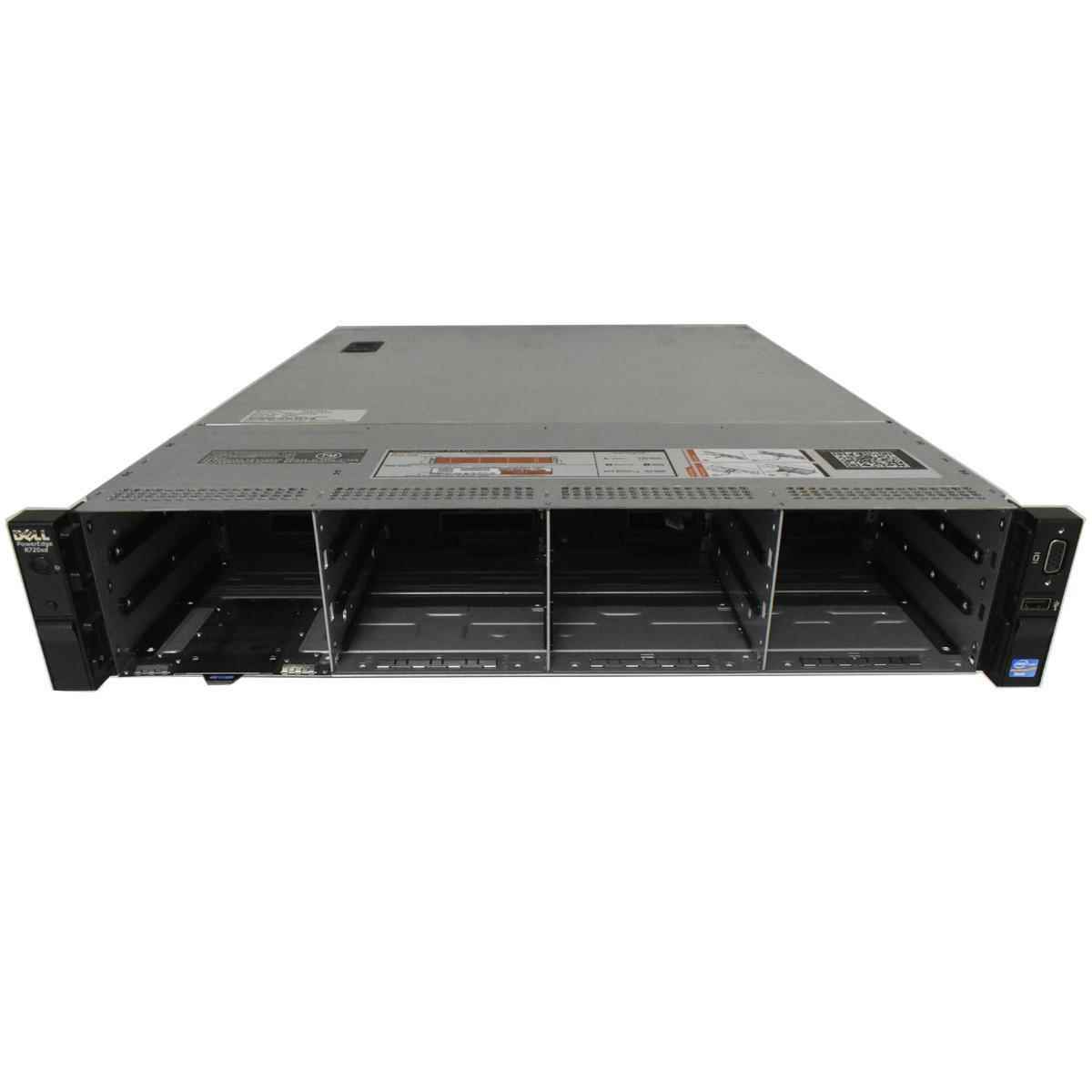 Dell PowerEdge R720xd ohne CPU 0GB RAM 2xKühler H710 SAS HDD 12Bay 3,5" + 2Bay 2,5" Dell PowerEdge R720xd 2x E5-2680 V2 64 GB RAM H710p 12Bay 3,5" + 2Bay 2,5"