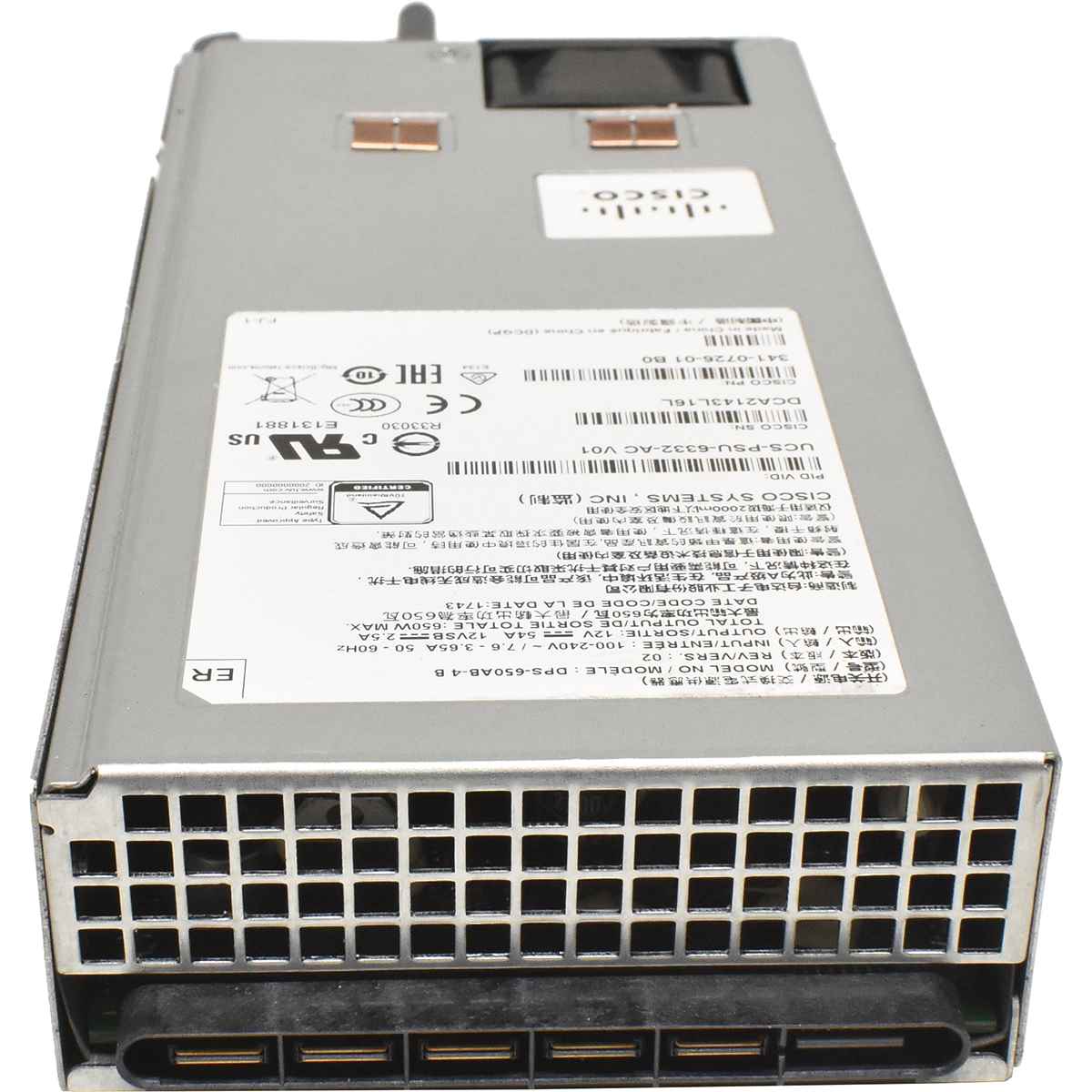 Cisco UCS-PSU-6332-AC Netzeil / PSU 650W für UCS 6332 / 6454 341-0726-01 Cisco UCS-PSU-6332-AC Netzeil / PSU 650W für UCS 6332 / 6454 341-0726-01