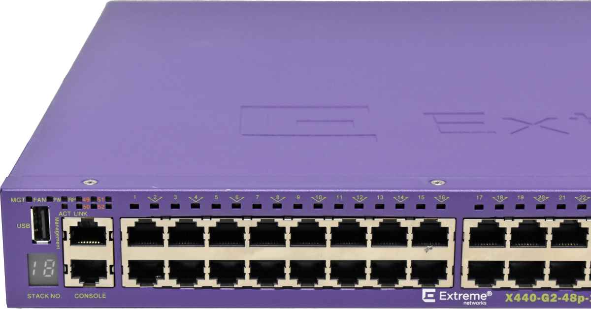 Extreme Networks Summit X440-G2-48p-10GE4 16535 48-Port RJ-45 PoE+ GE Switch 2x10G RJ-45 4xSFP 4xSFP+