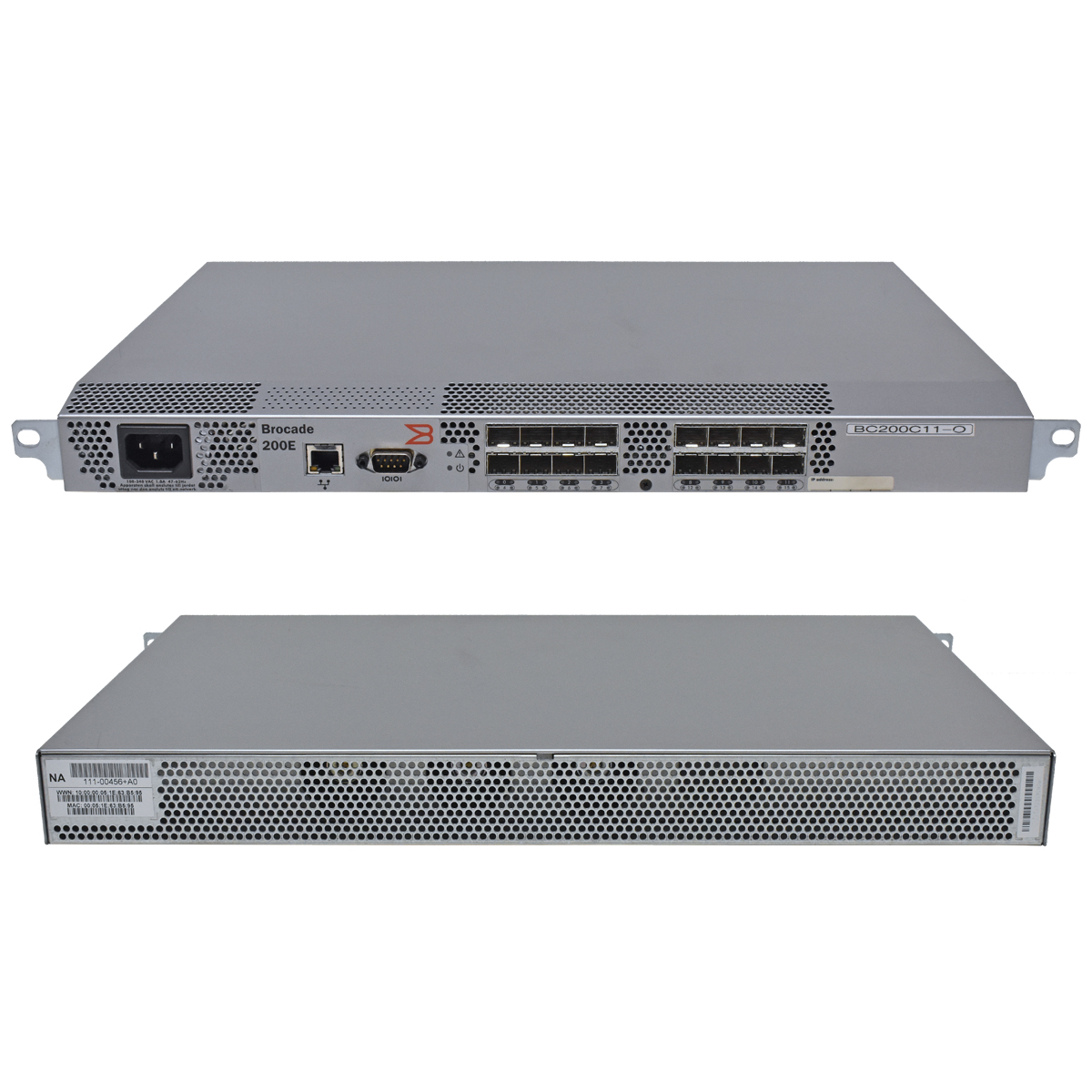 Brocade 200E NA-240E-R0001 80-1201130-02 16-Port 4G FC Switch +8 Mini GBICs Brocade 200E NA-240E-R0001 80-1201130-02 16-Port 4G FC Switch +8 Mini GBICs