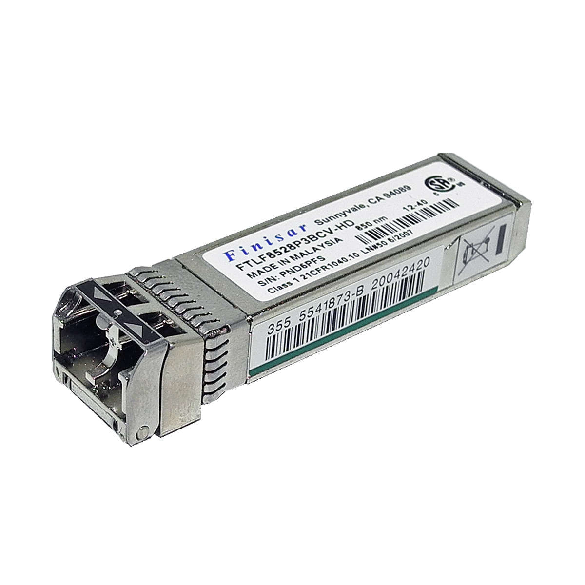 Finisar FTLF8529P3BCVAN1 16Gb FC SFP+ SWL 850 nm Transceiver NA 332-00331+A0