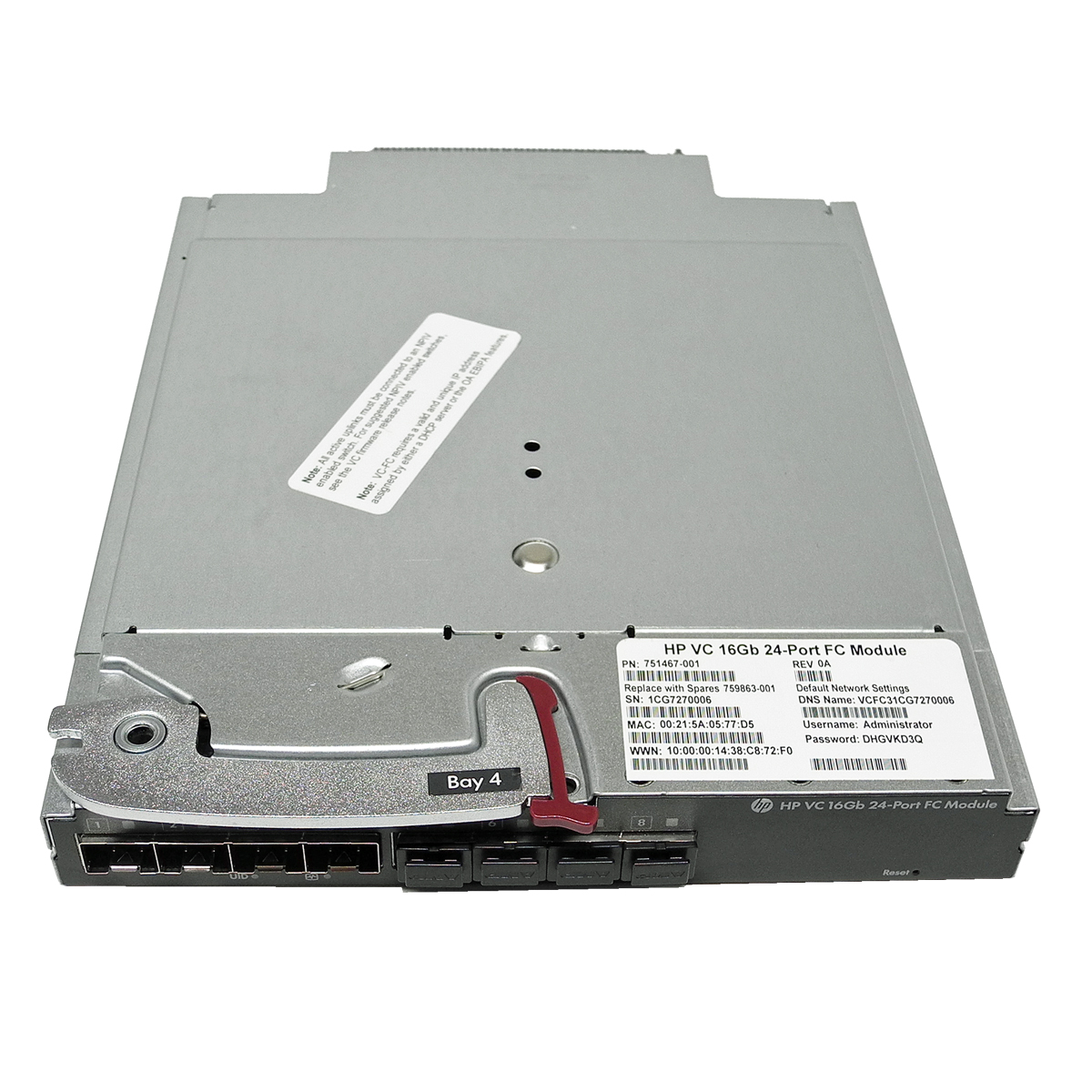 HP VC 16Gb 24-Port FC Module für BladeSystem c-Class 751467-001 759863-001 HP VC 16Gb 24-Port FC Module für BladeSystem c-Class 751467-001 759863-001