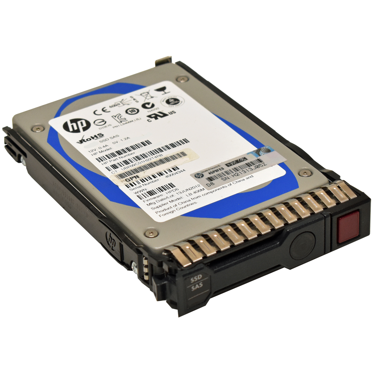 HP 400 GB 2.5â€œ 6Gbps SAS SSD Festplatte 653963-001 632420-002