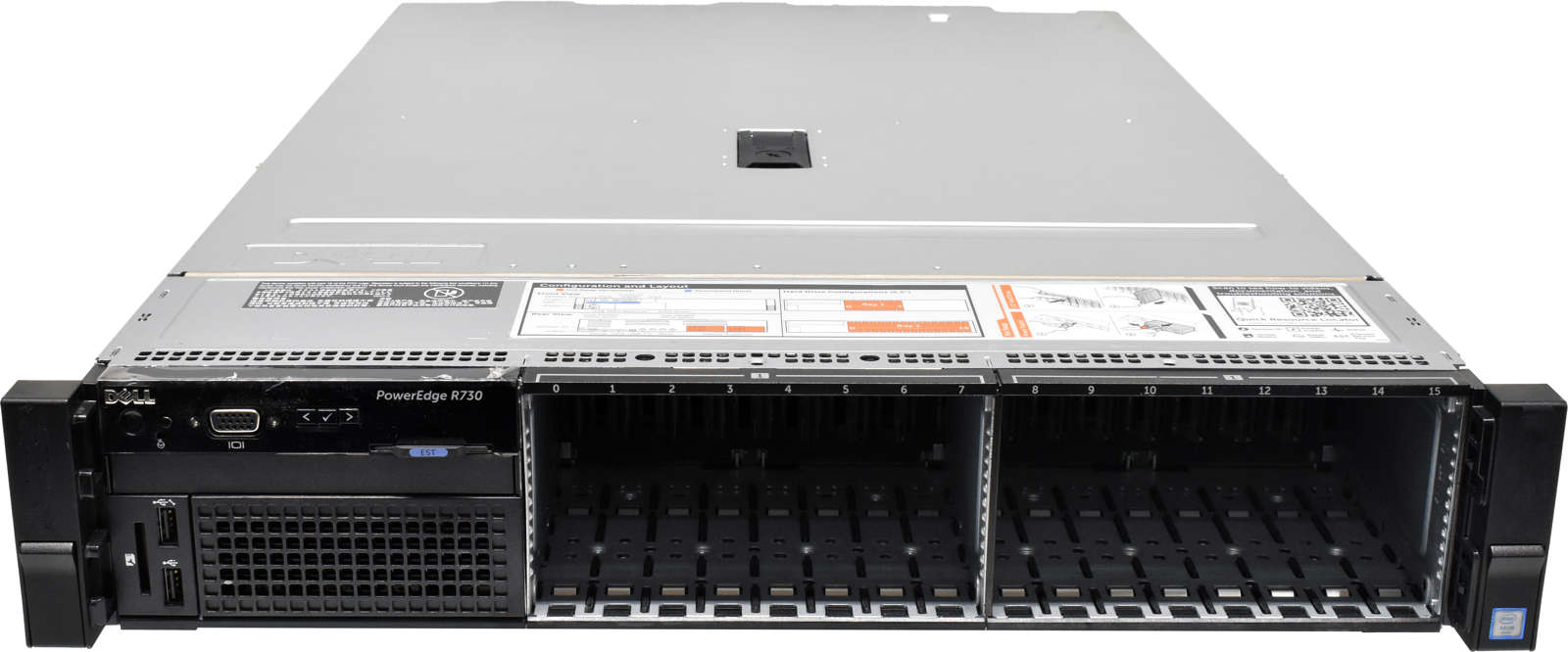 Dell PowerEdge R730 2xE5-2640 V4 64GB HDD 16x 2.5 Zoll Bay 16x300GB HDD 12G