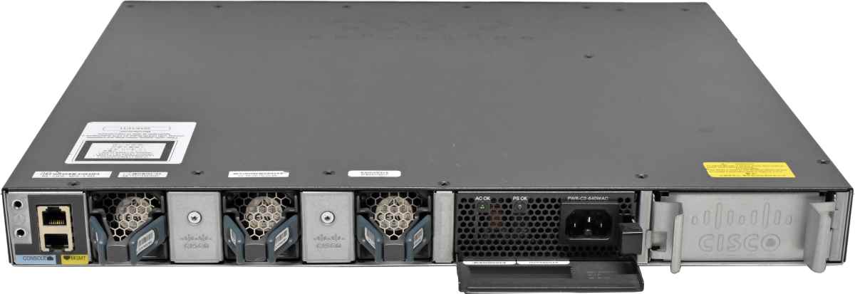 Cisco Catalyst WS-C3650-48PD 48-Port RJ-45 PoE+ GE Switch 2x 1G SFP 2x 10G SFP+ 1x PSU