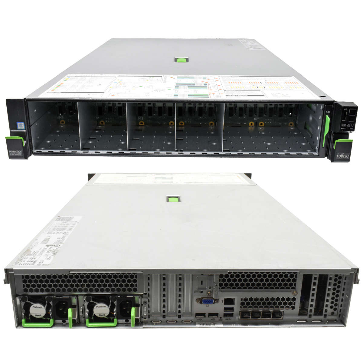 Fujitsu Primergy RX2540 M2 Server no CPU & RAM no HDD 2x Kühler 24Bay 2,5 Zoll EP420i