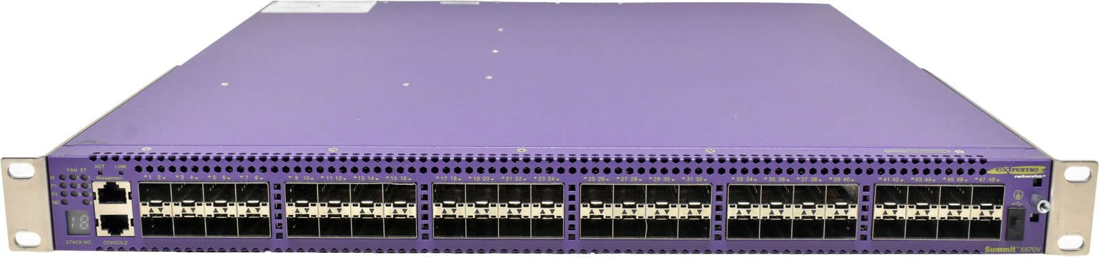 Extreme Summit X670V-48x-FB 17101 48-Port SFP+ 10GE Switch +Rack Ears