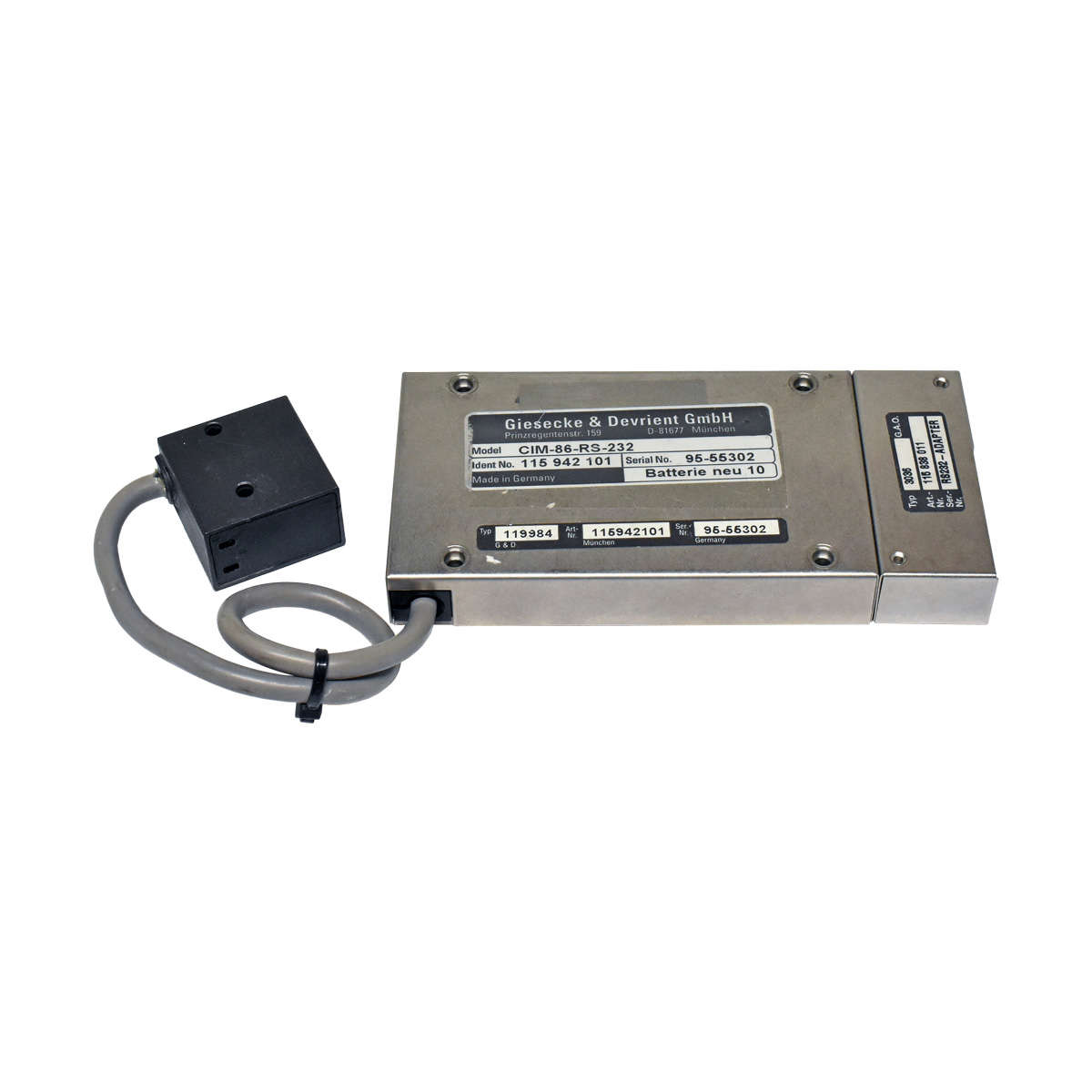 Giesecke-Devrient-CIM-Modul-CIM-86-RS-232-11594210-002.jpg Giesecke & Devrient CIM Modul CIM-86-RS-232 115942101+ RS232 Adapter 115838011+ Kamera 122561001