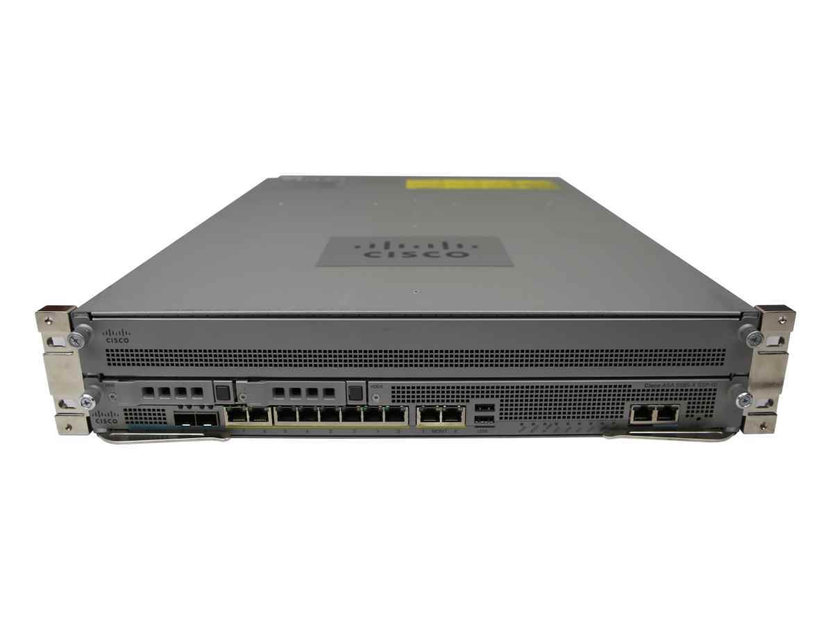 Cisco Firewall ASA5585 +Module ASA5585-X SSP-10 Dual PSU 2x HDD Blank No HDD +Rack Ears