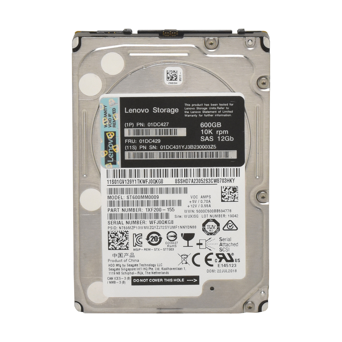 Lenovo Seagate 600GB Festplatte 2.5 Zoll SAS 12Gb RPM 10K ST600MM0009 01DC429 Lenovo Seagate 600GB Festplatte 2.5 Zoll SAS 12Gb RPM 10K ST600MM0009 01DC429
