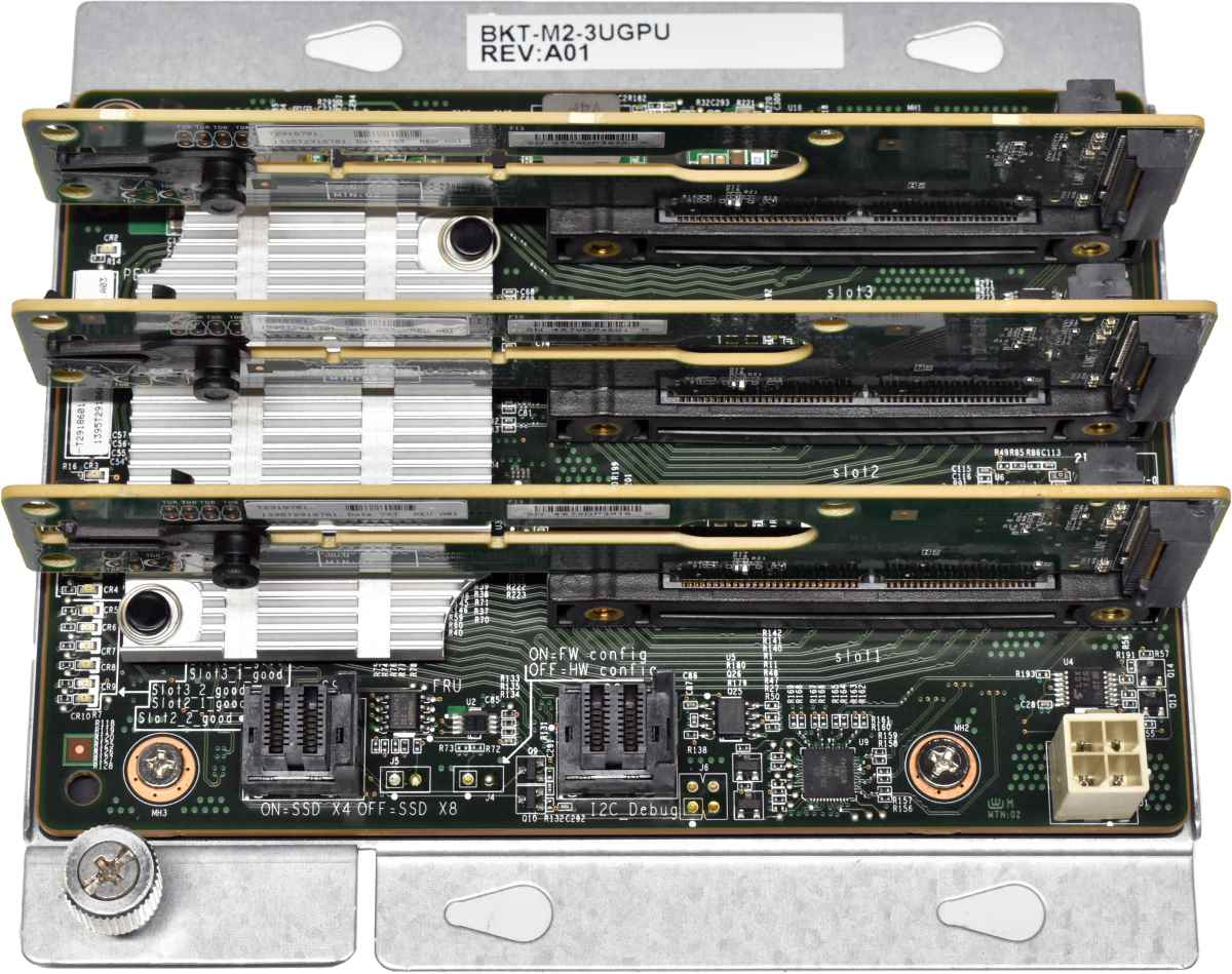 ZT Systems BKT-M2-3UGPU T2918601 3-Port NVMe BOSS Card +M.2 Expansion Cards for Server Storage Z17C31601B
