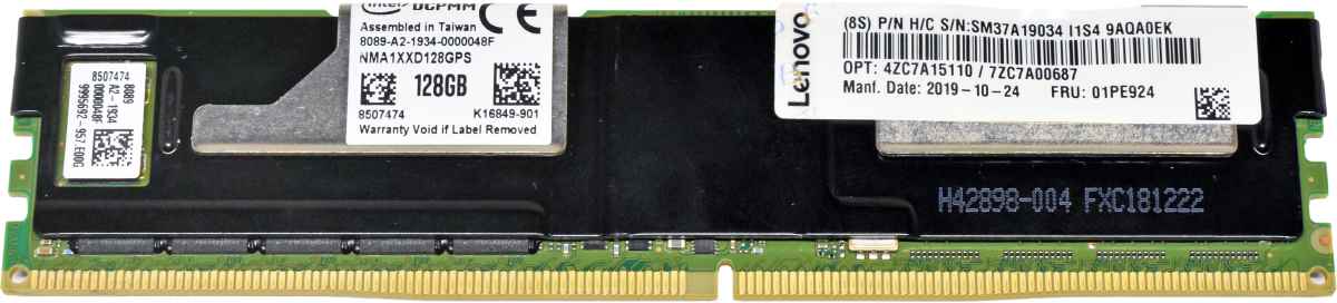 Intel Lenovo Optane Server RAM 128GB PC4-21300 DDR4 NMA1XXD128GPS 9995692-957.E00G 01PE924 Intel Lenovo Optane Server RAM 128GB PC4-21300 DDR4 NMA1XXD128GPS 9995692-957.E00G 01PE924