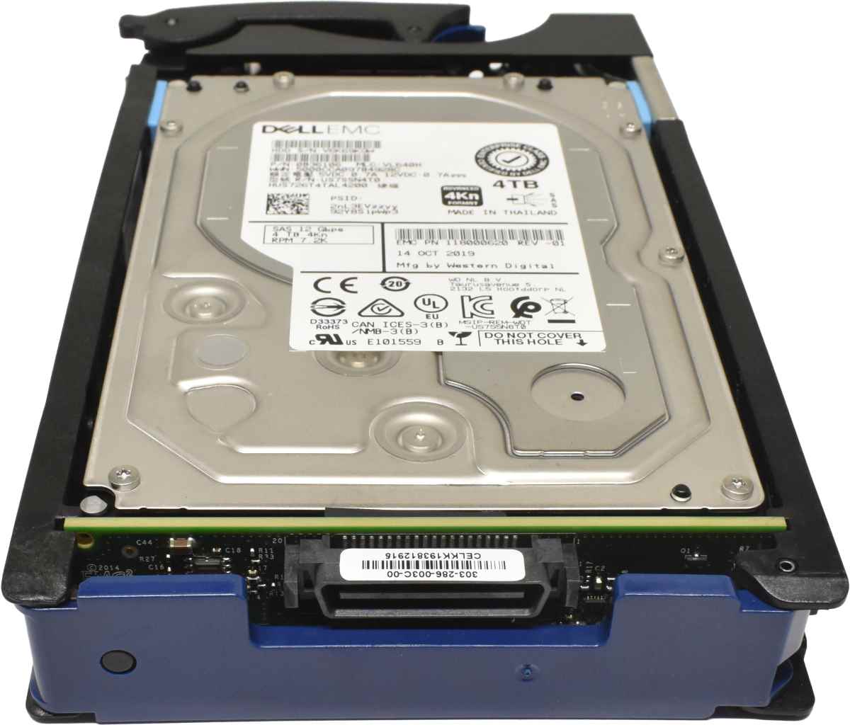 Dell EMC 4TB 3.5" 12G 7.2K SAS HDD Festplatte HUS726T4TAL4200 0B36106 mit Rahmen