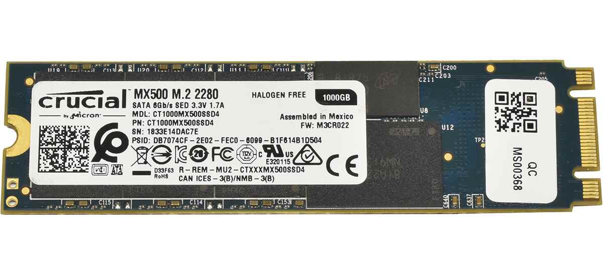 Crucial MX500 CT1000MX500SSD4 SSD 1TB M.2 2280 SATA