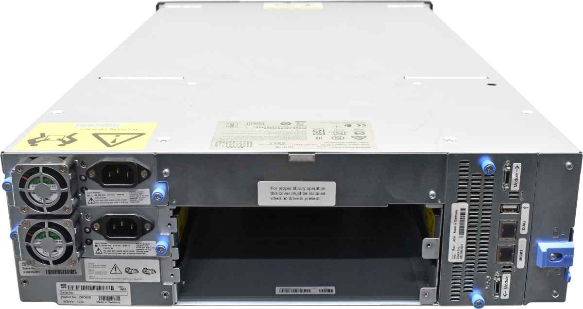 HP StoreEver MSL3040 Q6Q62B Base Tape Library +Controller Card 2xPSU no Tape Drives