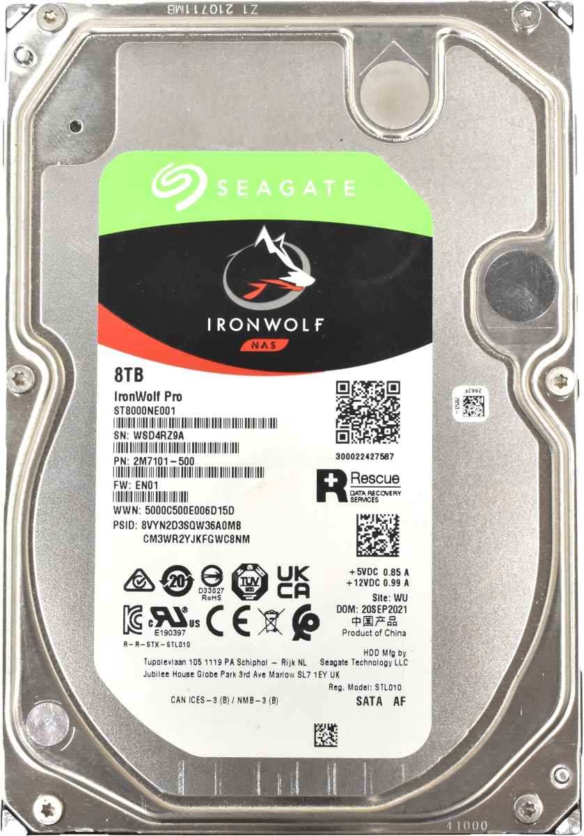 Seagate IRONWOLF NAS HDD Festplatte 8TB 3.5" 7,2K SATA 6G HDD ST8000NE001