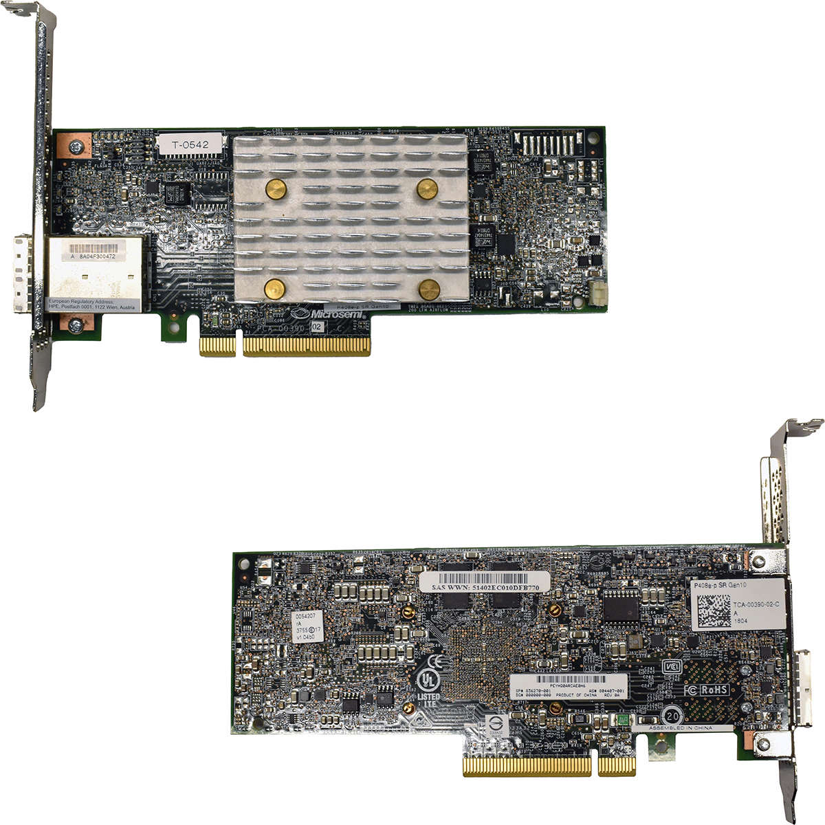 HPE-Smart-Array-P408e-p-SR-Gen10i-SAS-RAID-Control-003.jpg HPE Smart Array P408e-p SR Gen10i SAS RAID Controller PCI-E x8 4GB Cache SP#: 836270-001