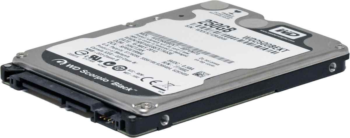 WD 250 GB 2.5" SATA HDD WD2500BEKT-00PVMT0 7200 rpm