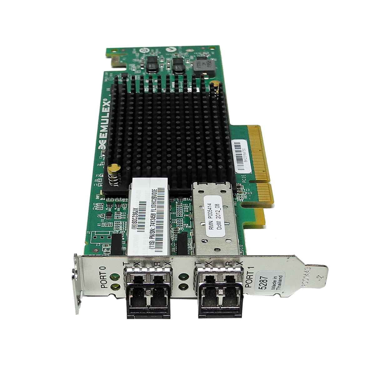 IBM 577D Emulex LPE 12002 Dual-Port 8Gb FC SFP+ PCIe x8 Converged Network Adapter LP 00E0938 IBM 577D Emulex LPE 12002 Dual-Port 8Gb FC SFP+ PCIe x8 Converged Network Adapter LP 00E0938