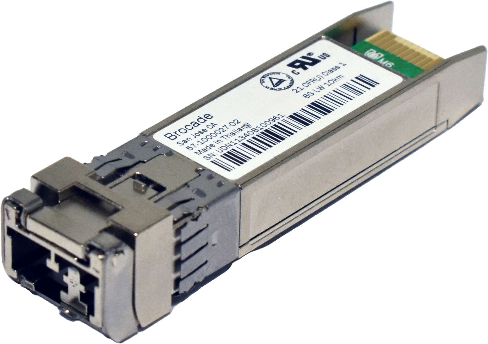 Brocade-57-1000027-02-SFP-8GB-LW-10km-1310nm-Trans-001.jpg Brocade 57-1000027-02 SFP+ 8GB LW 10km 1310nm Transceiver Module