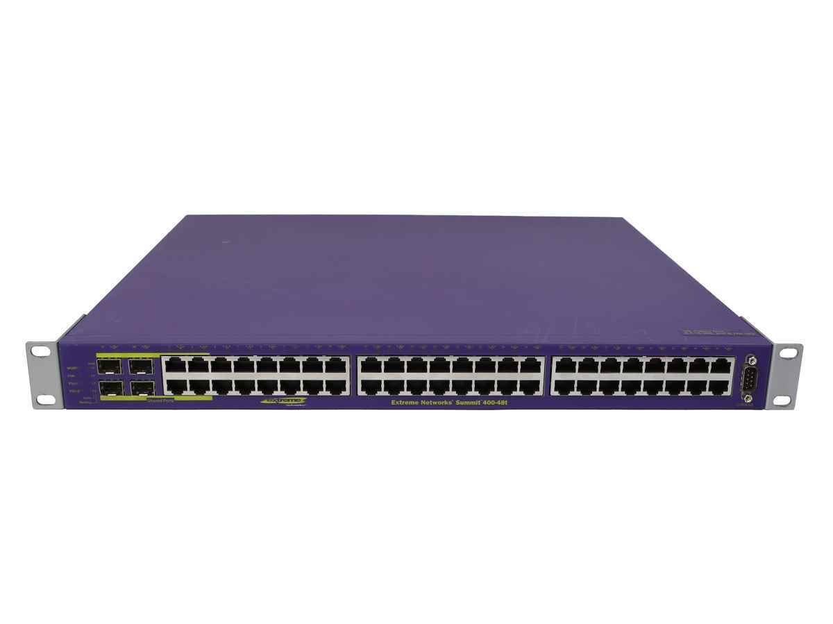 Extreme Networks Summit 400-48t 16101 800168-00-04 48-Port stackable GE Switch 4x SFP Extreme Networks Summit 400-48t 16101 800168-00-04 48-Port stackable GE Switch 4x SFP