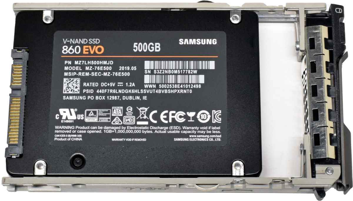 Samsung 860 EVO MZ-76E500 500GB 2.5 Zoll SATA SSD MZ7LH500HMJD w Caddy Samsung 860 EVO MZ-76E500 500GB 2.5 Zoll SATA SSD MZ7LH500HMJD w Caddy