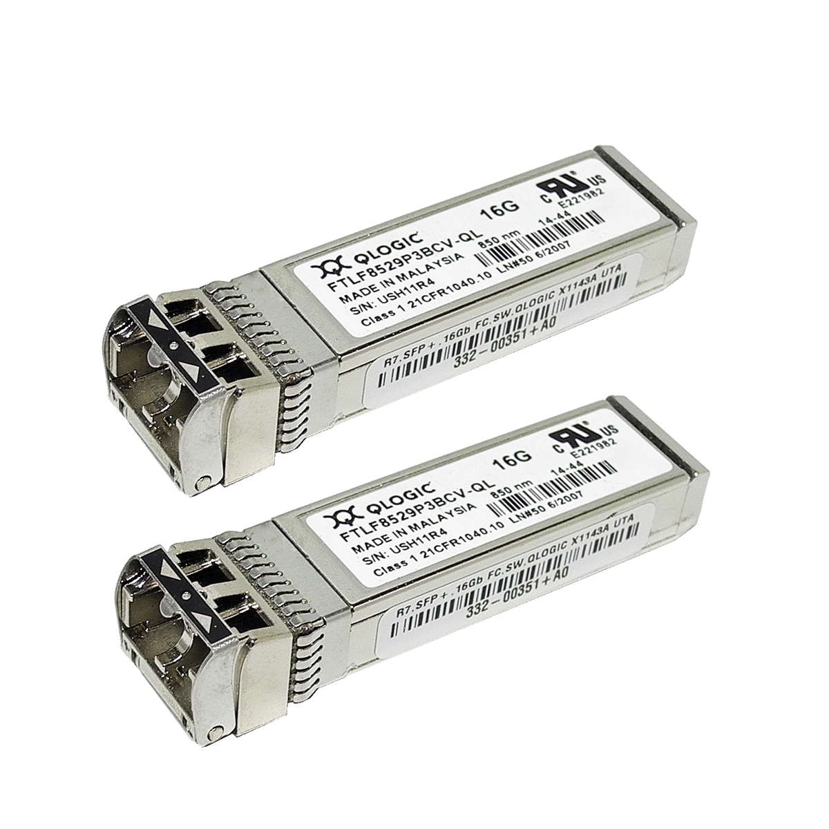 NetApp QLogic QLE2672 111-00910+B0 Dual-Port 16G SFP+ FC Server Adapter PCIe 3.0 x8 FP +Mini GBICs