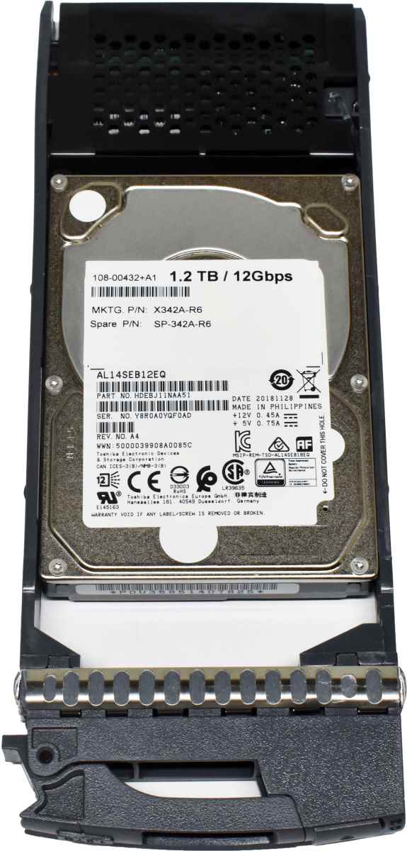 NetApp Toshiba 1.2TB 2.5" 10K 12G SAS HDD Festplatte AL14SEB12EQ Server Storage NetApp Toshiba 1.2TB 2.5" 10K 12G SAS HDD Festplatte AL14SEB12EQ