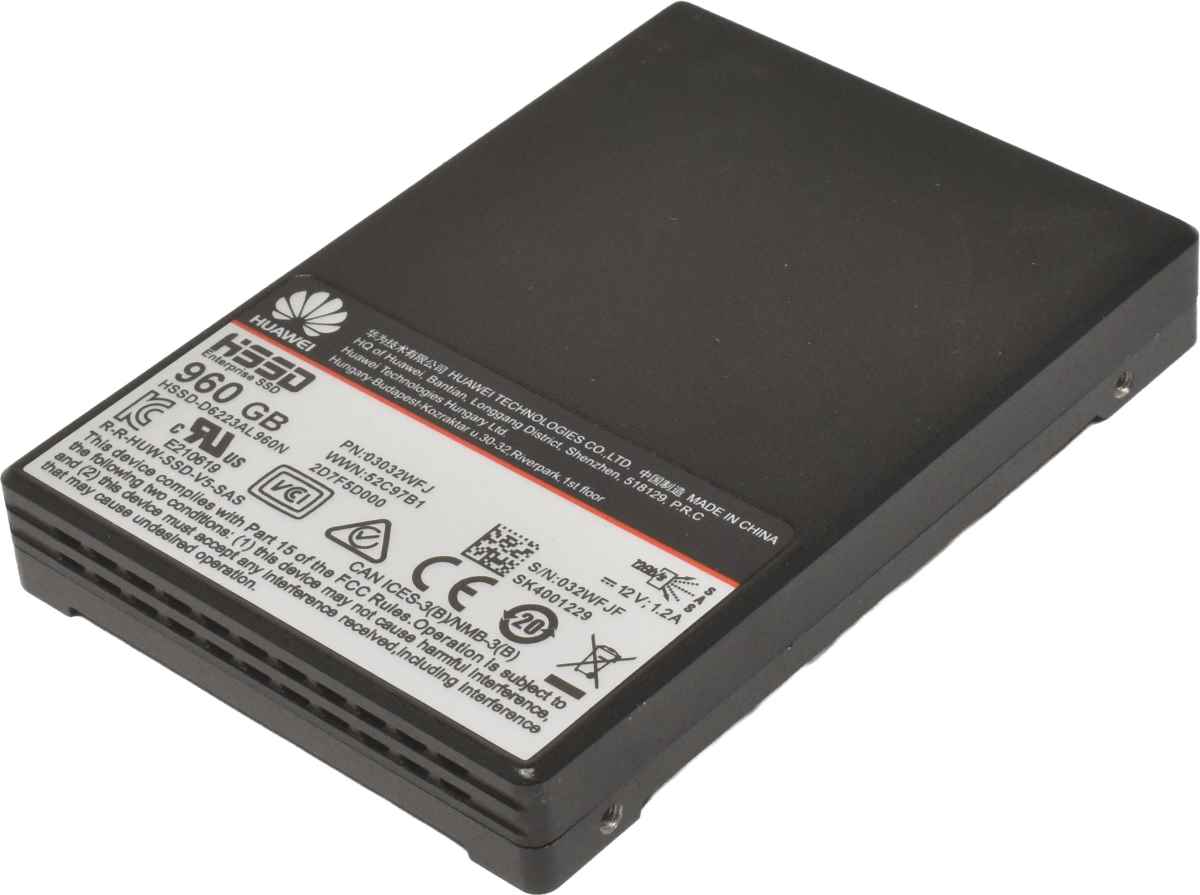 Huawei Enterprise HSSD-D6223AL960N 960GB 2.5" 12G SAS SSD 03032WFJ Huawei 960GB 2.5" 12G SAS SSD HSSD-D6223AL960N 03032WFJ OceanStor 2000, 5000. 6000