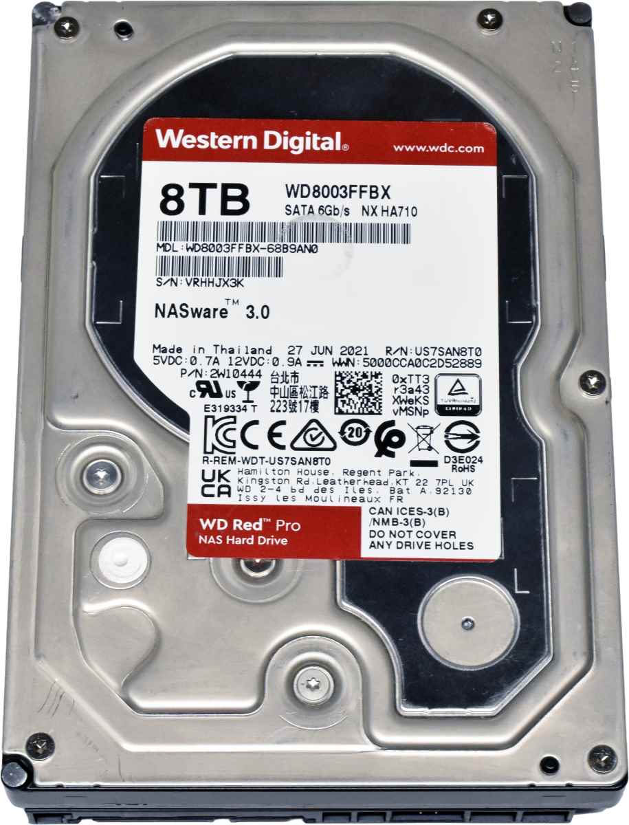 WD 8TB WD8003FFBX NX HA710 2W10444 3.5" 7.2K 6G SATA HDD