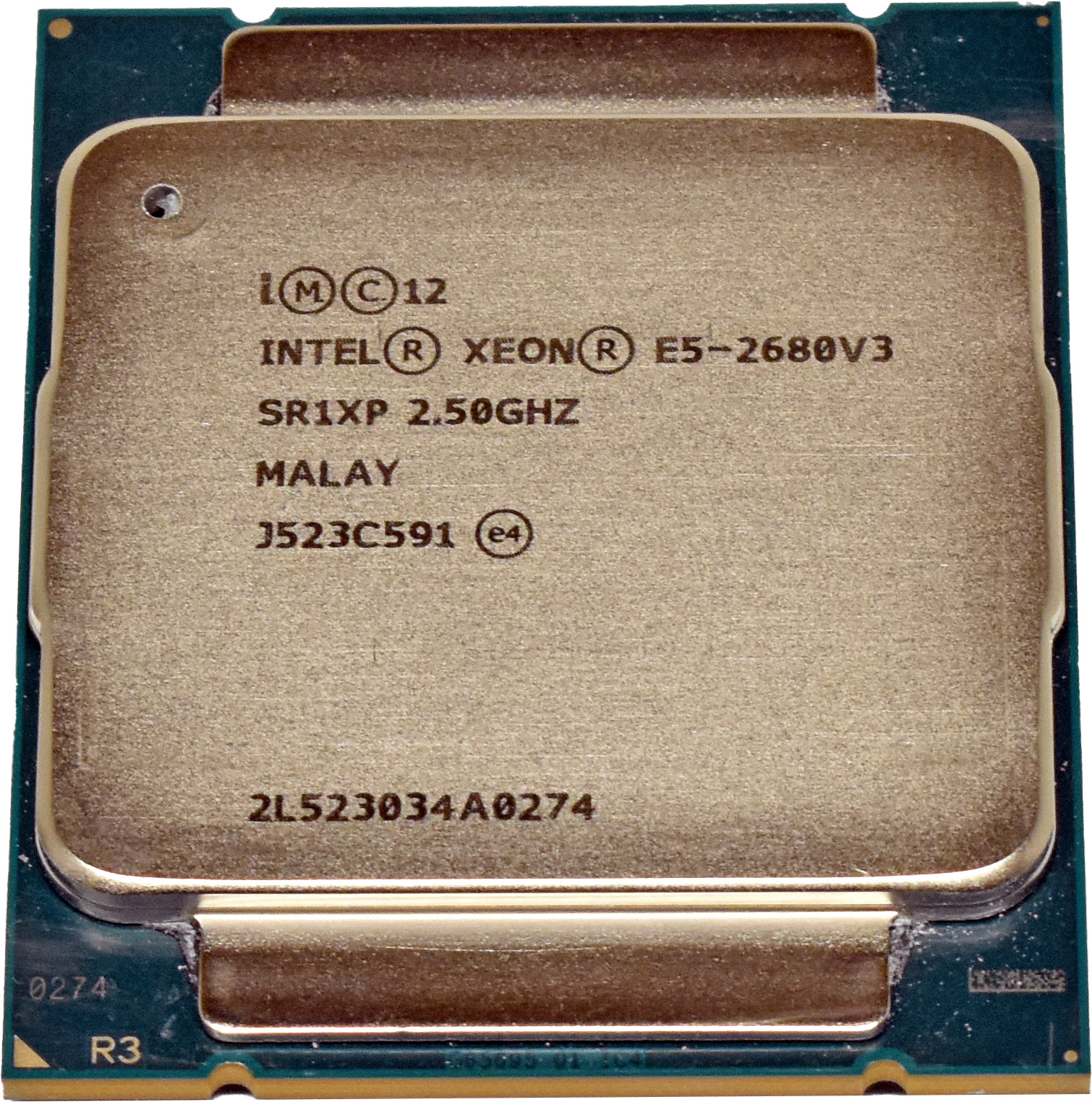 Intel Xeon Processor E5-2680 v3 30MB SmartCache 2.5GHz FC LGA 2011-3 SR1XP Intel Xeon Processor E5-2680 v3 30MB SmartCache 2.5GHz FC LGA 2011-3 SR1XP