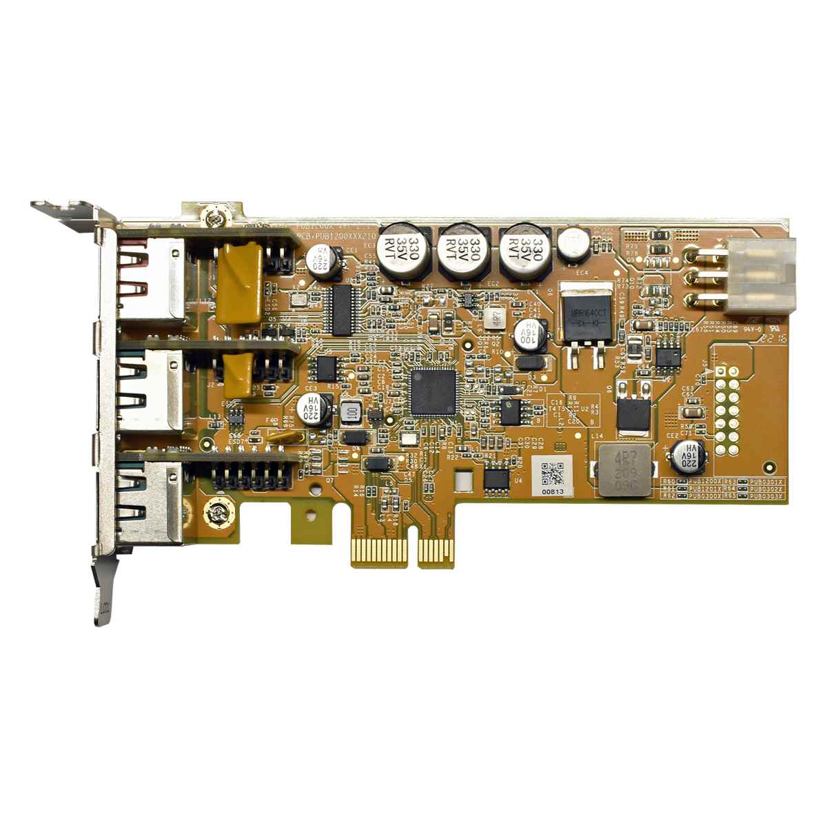Dell Powered USB PCIe PUB1200XL Card 3x12V PUB1200XLX100 GN530 0GN530 POS PC wie Neu LP