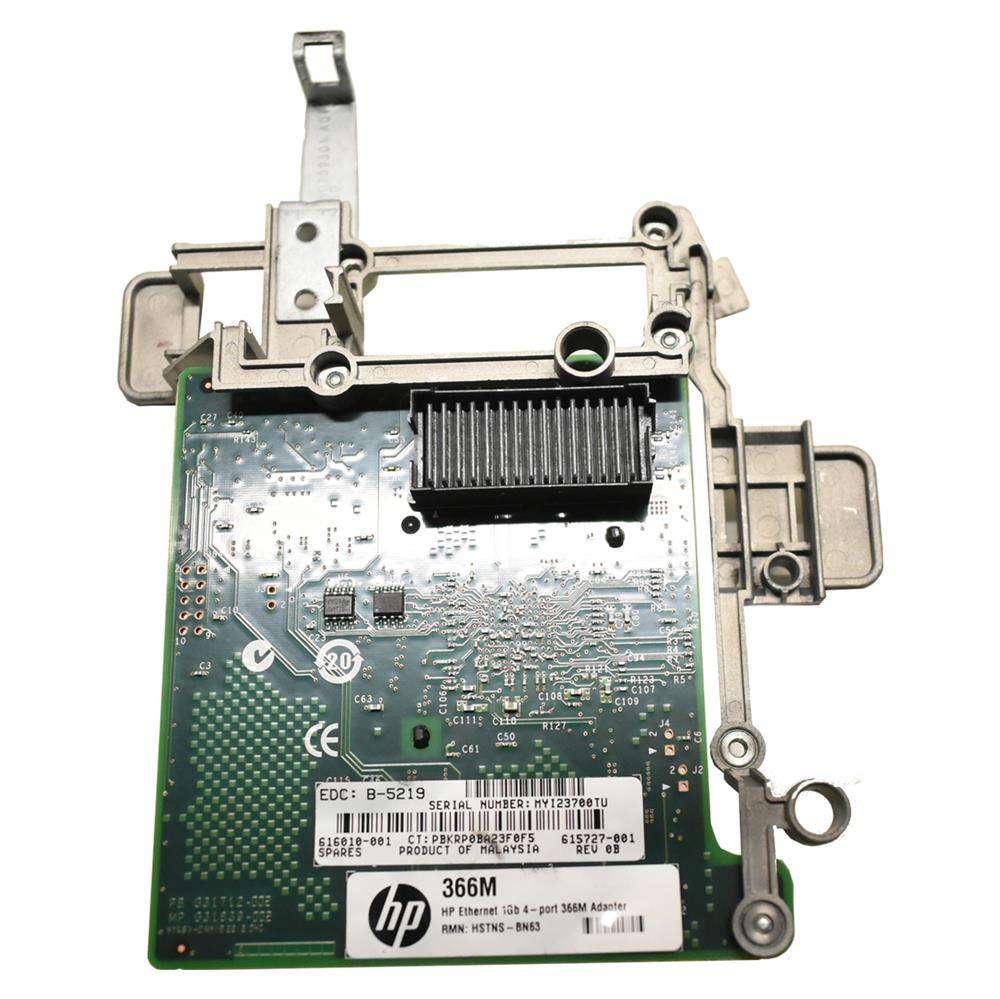HP 1GB 4-port 366M Ethernet adapter 616010-001 4-ports full duplex, PCIE 2.1 x4
