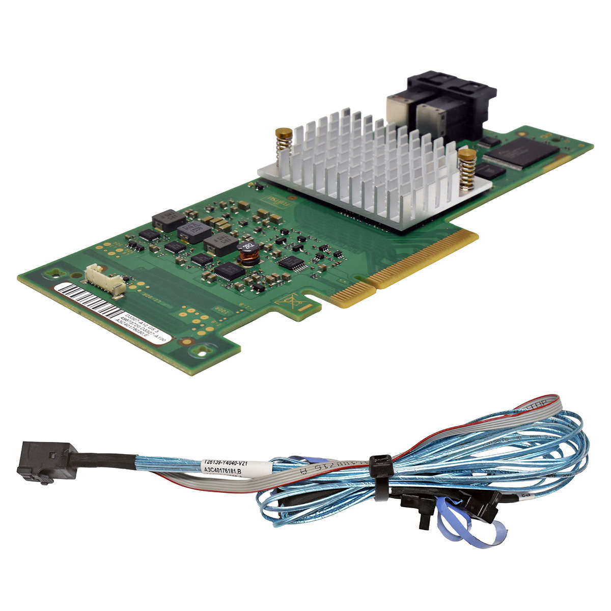 Fujitsu-RAID-Controller-D3327-A12-GS3-A3C40176030-001.jpg Fujitsu RAID Controller D3327-A12 GS3 A3C40176030 PCIe x8 8-Port 2x 12G MiniSAS HD 1x SAS/SATA Cable no Bracket