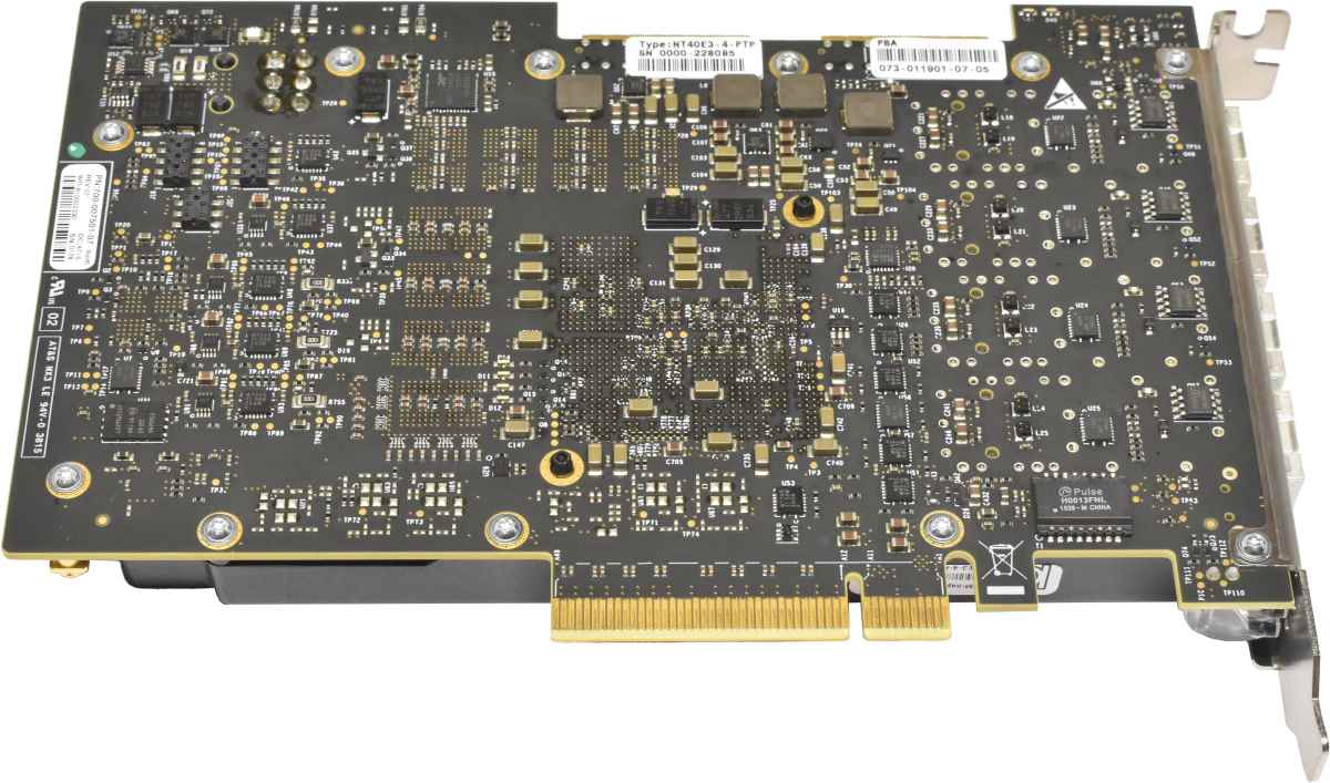 NAPATECH NetScout NT40E3-4-PTP 4-Port 10GbE PCI-Express x8 Capture and Analysis Network Adapter NAPATECH NetScout NT40E3-4-PTP 4-Port 10GbE PCI-Express x8 Capture and Analysis Network Adapter
