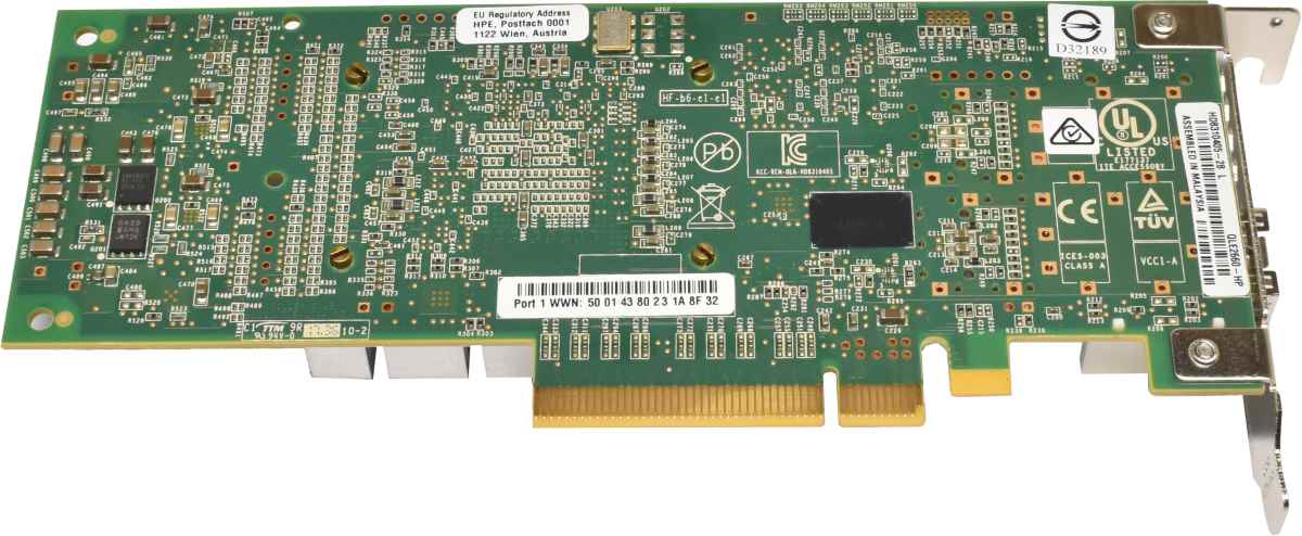 HP Qlogic SN1000Q QLE2660-HP Single-Port FC 16Gb PCle x8 Network Adapter LP 699764-001 + GBIC HP Qlogic SN1000Q QLE2660-HP Single-Port FC 16Gb PCle x8 Network Adapter LP 699764-001 + GBIC