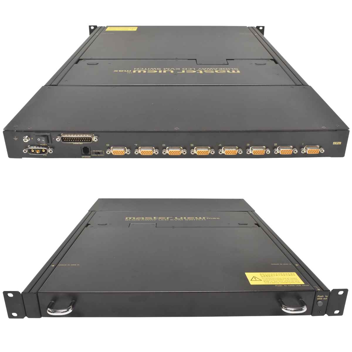 Aten Master View Slideaway LCD KVM Switch CS-1208DL 8 Port 15 Zoll QWERTY US 1U Aten Master View Slideaway LCD KVM Switch CS-1208DL 8 Port 15 Zoll QWERTY US 1U
