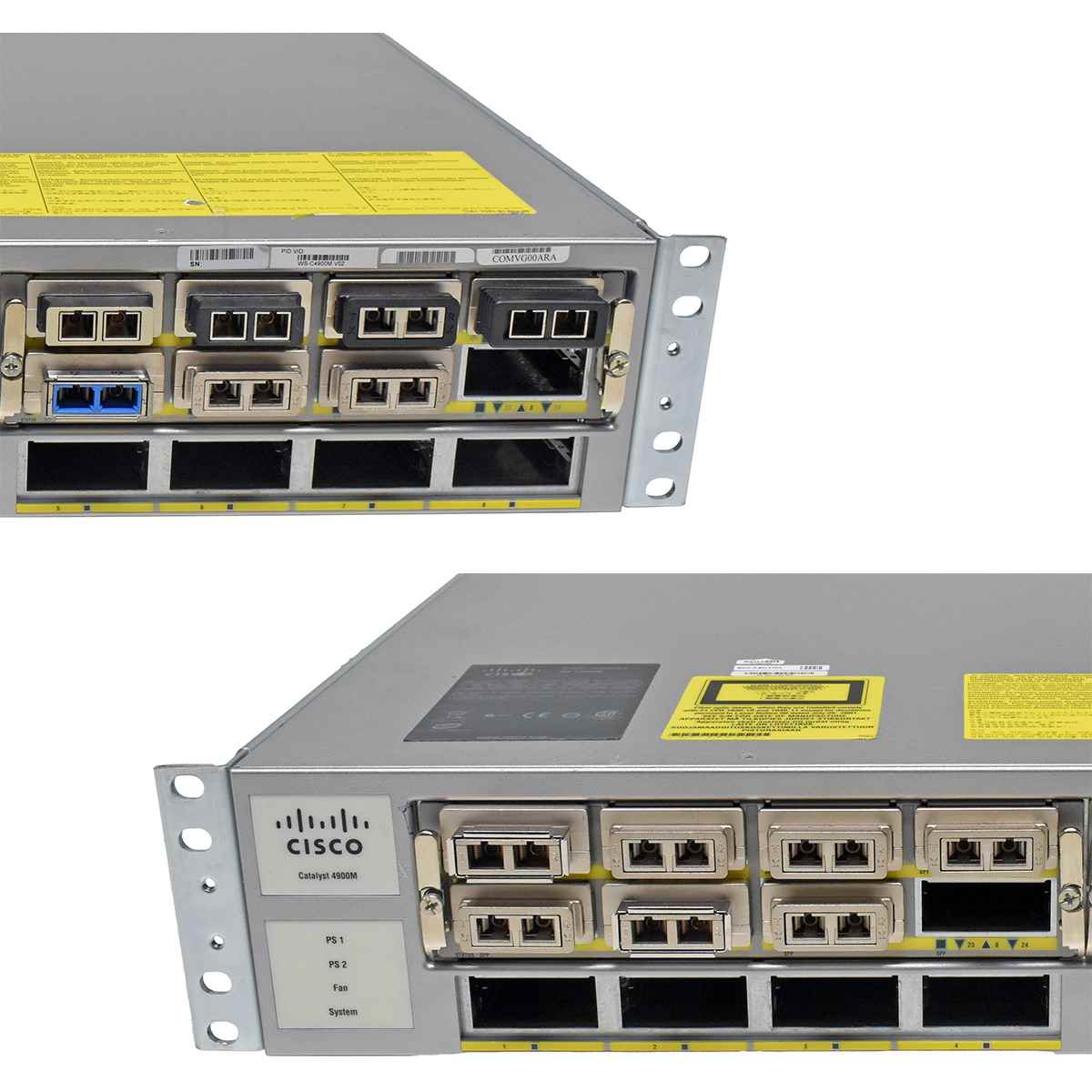 Cisco Catalyst WS-C4900M 68-2911-04 2x Module WS-X4908-10GE 2xPSU 14x 10G X2 Transceiver +Rack Ears Cisco Catalyst WS-C4900M 68-2911-04 2x Module WS-X4908-10GE 2xPSU 14x 10G X2 Transceiver +Rack Ears