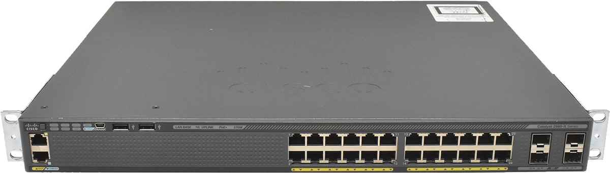 Cisco WS-C2960X-24PS-L 24-Port PoE+ GE Switch 4x SFP GE +Stack Module +Rack Ears Cisco WS-C2960X-24PS-L 24-Port PoE+ GE Switch 4x SFP GE +Stack Module +Rack Ears