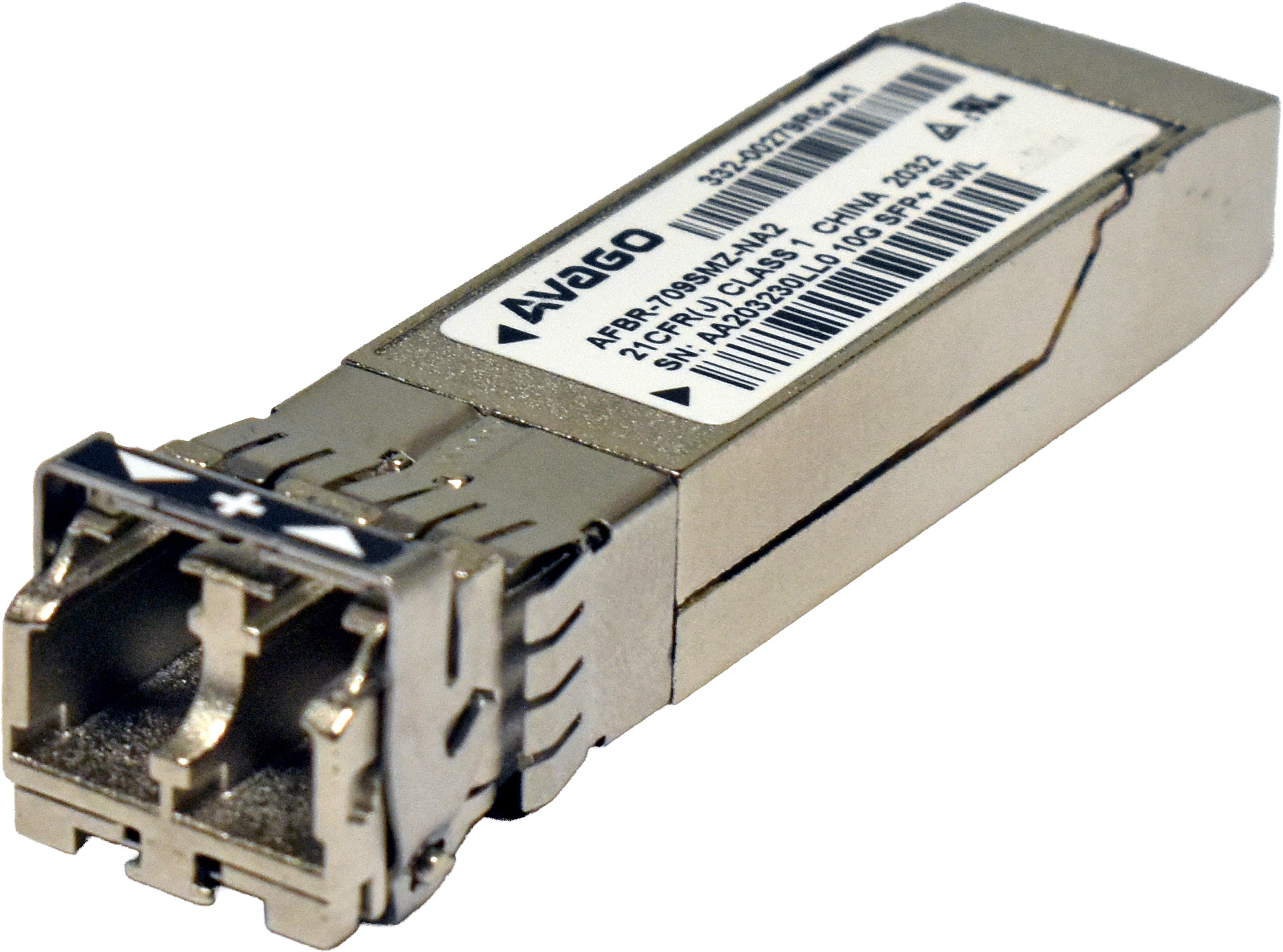 Avago AFBR-709SMZ-NA2 332-00279R6+A1 10G SFP+ 850nm 300m MMF LC Duplex Transceiver Module Avago AFBR-709SMZ-NA2 332-00279R6+A1 10G SFP+ 850nm 300m MMF LC Duplex Transceiver Module