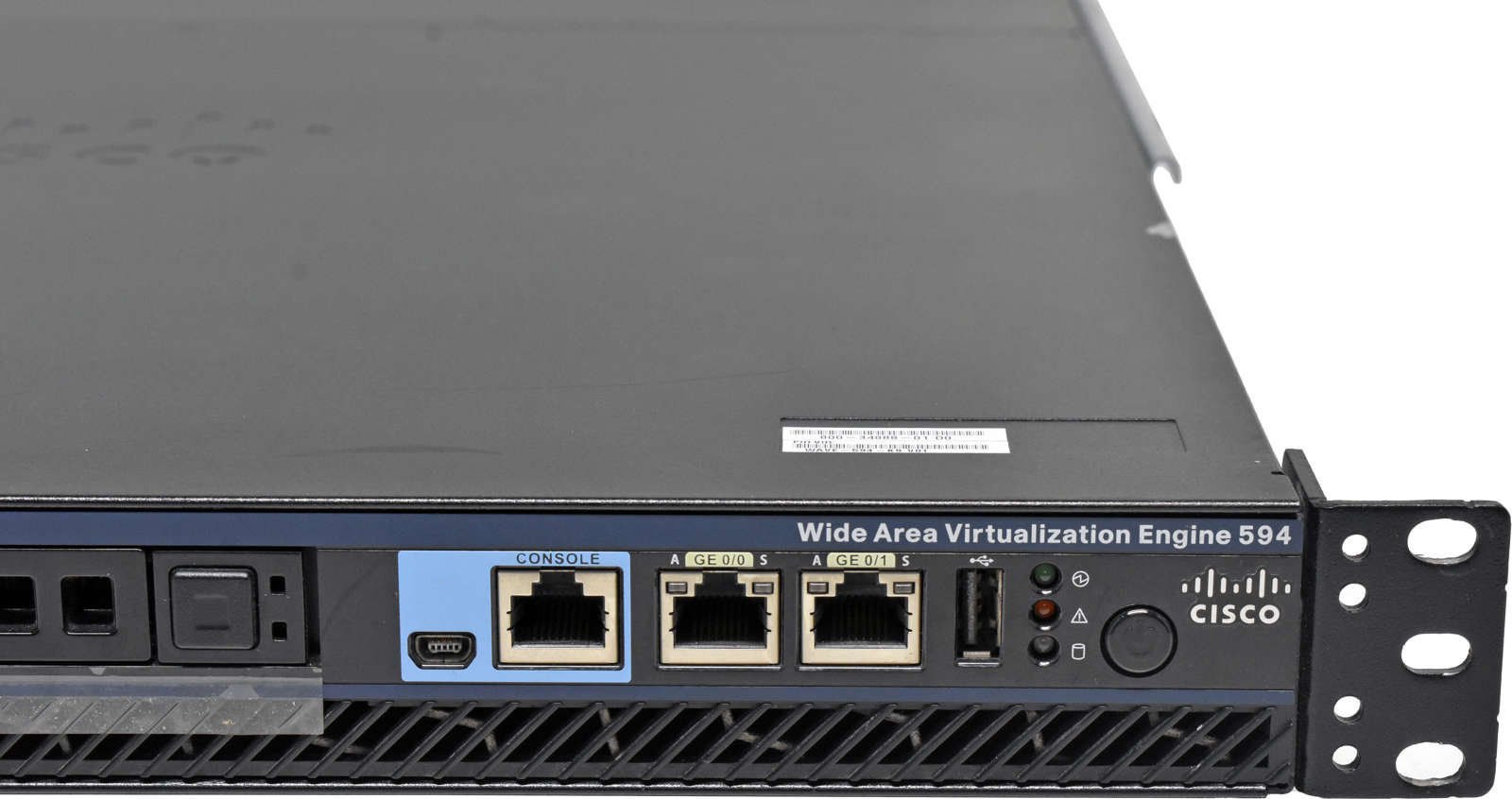 Cisco-Wide-Area-Virtualization-Engine-594-WAVE-594-004.jpg Cisco Wide Area Virtualization Engine 594 WAVE-594-K9 + Module WAVE-INLN-GE-4T +500GB HDD