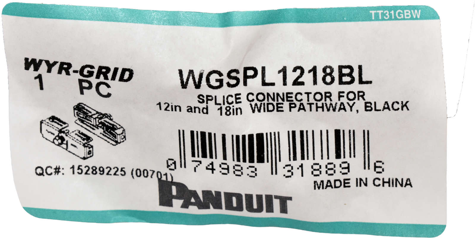 Panduit WYR-GRID WGSPL1218BL Wide Pathway Splice Connector