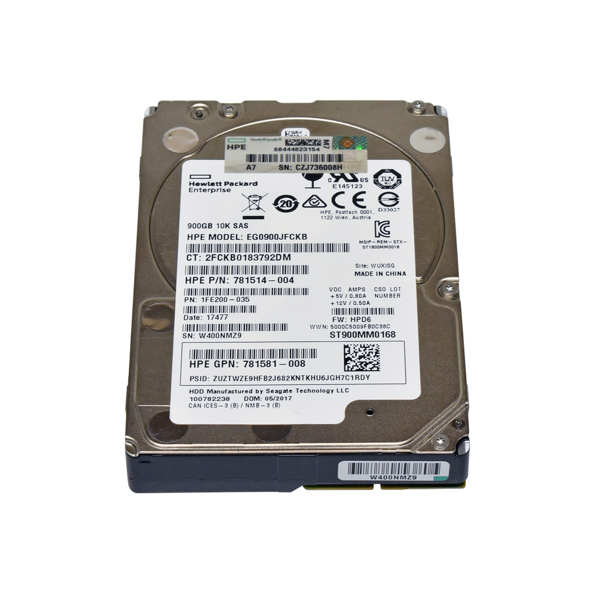 HP Seagate 900GB 2.5" 12G 10K SAS HDD Festplatte EG0900JFCKB ST900MM0168 HP Seagate 900GB 2.5" 12G 10K SAS HDD Festplatte EG0900JFCKB ST900MM0168