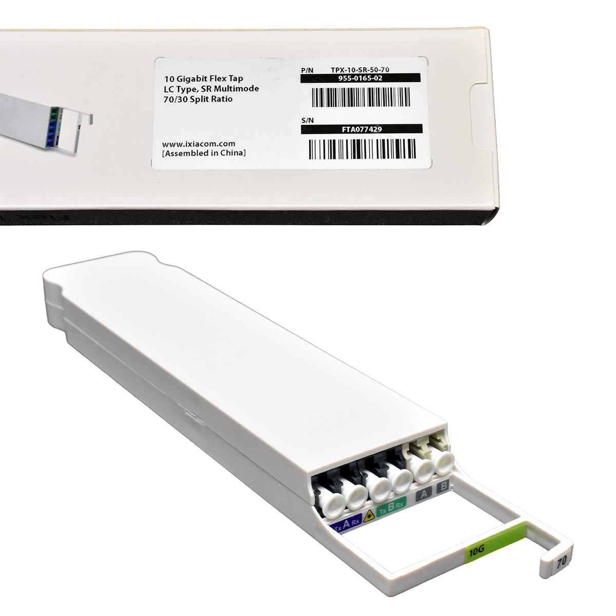 Ixia Flex Tap TPX-10-SR-50-70 10G LC Type SR Multimode 70/30 Split Ratio NEW NEU