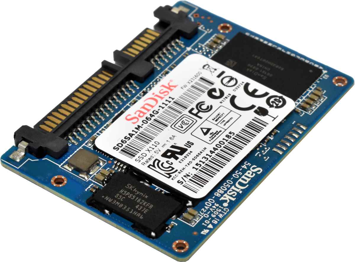SanDisk 64GB SSD X110 SD6SA1M-064G-1111 SATA 6G Half-Slim SSD SanDisk 64GB SSD X110 SD6SA1M-064G-1111 SATA 6G Half-Slim SSD