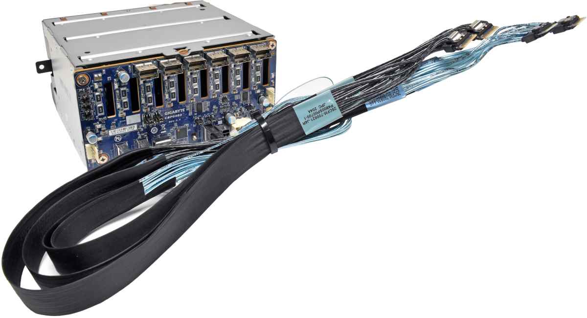 Gigabyte G292-Z20 8-Port SFF Backplane Board CBPG083 +Cage +Cable +Caddys Gigabyte G292-Z20 8-Port SFF Backplane Board CBPG083 +Cage +Cable +Caddys