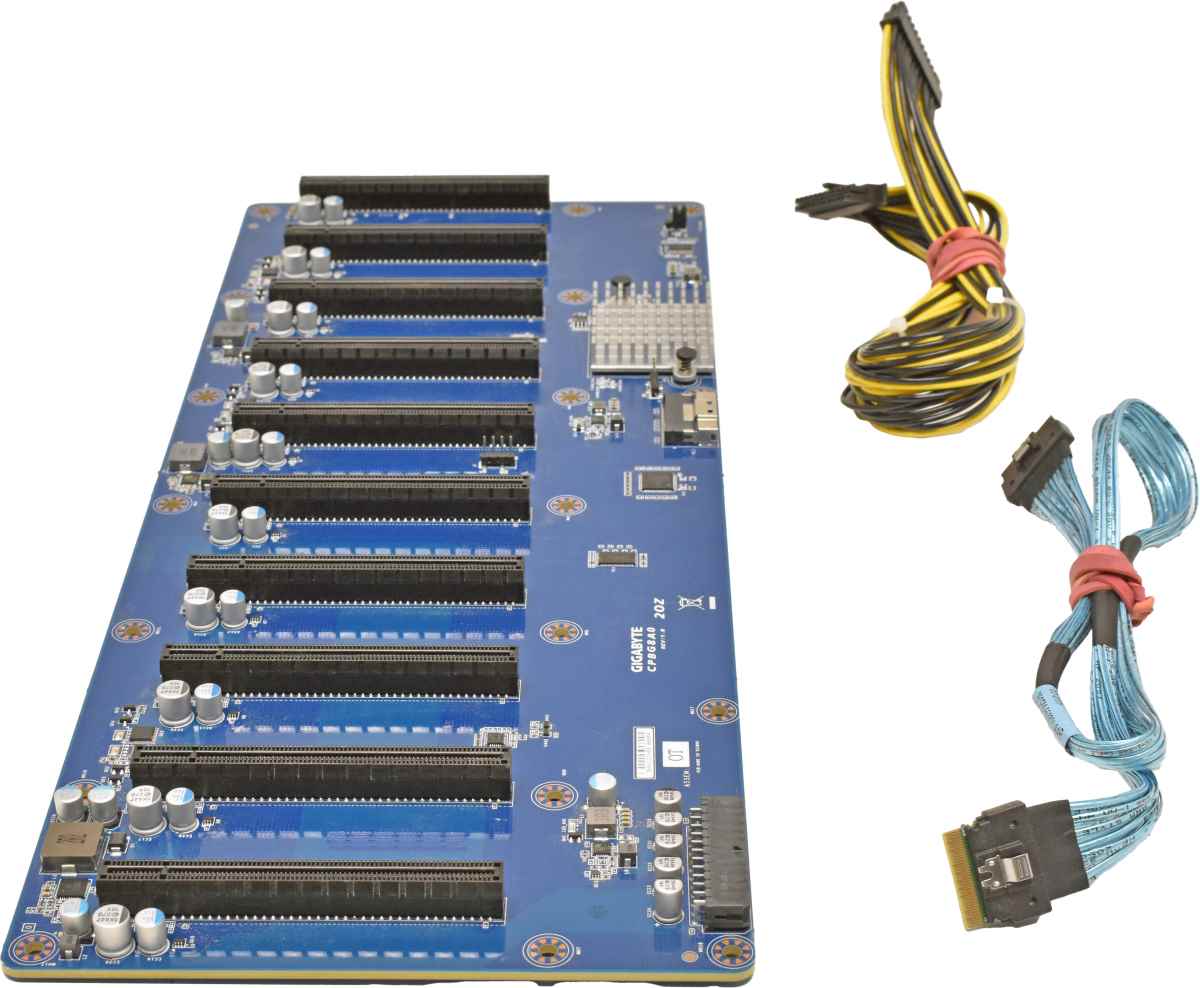 GIGABYTE Backplane CPBG8A0 2OZ REV 1.0 10x PCIe x16 Riser Board GIGABYTE Backplane CPBG8A0 2OZ REV 1.0 10x PCIe x16 Riser Board