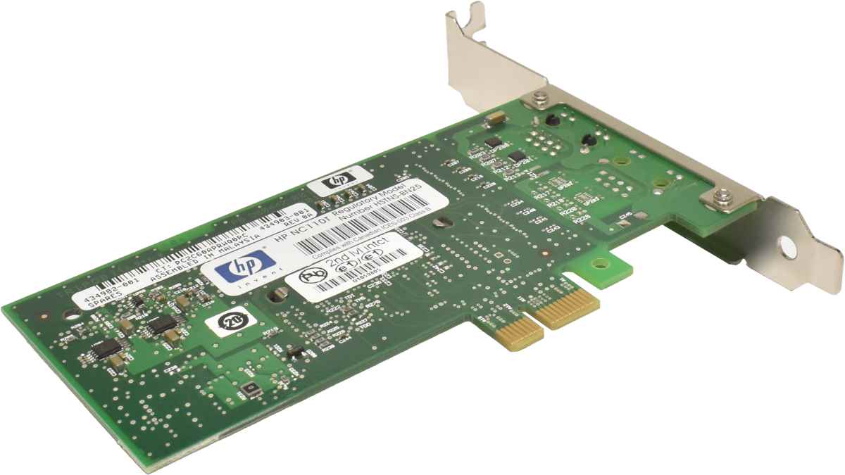 HP NC110T Intel PRO/1000PT PCIe Gigabit Single Port Server Adapter FP PN 434982-001 HP NC110T Intel PRO/1000PT PCIe Gigabit Single Port Server Adapter FP PN 434982-001