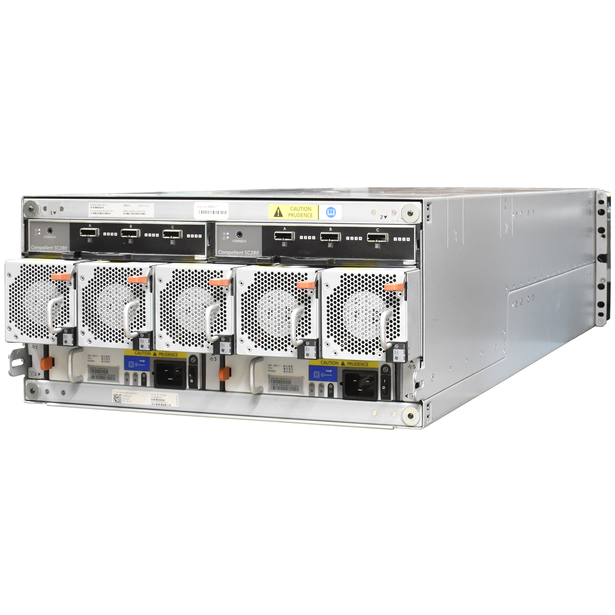Dell Compellent SC280 2x SAS 6G Controller 0RYG5C 84x Bay LFF 3.5 Zoll 2x PSU 5U Dell Compellent SC280 2x SAS 6G Controller 0RYG5C 84x Bay LFF 3.5 Zoll 2x PSU 5U