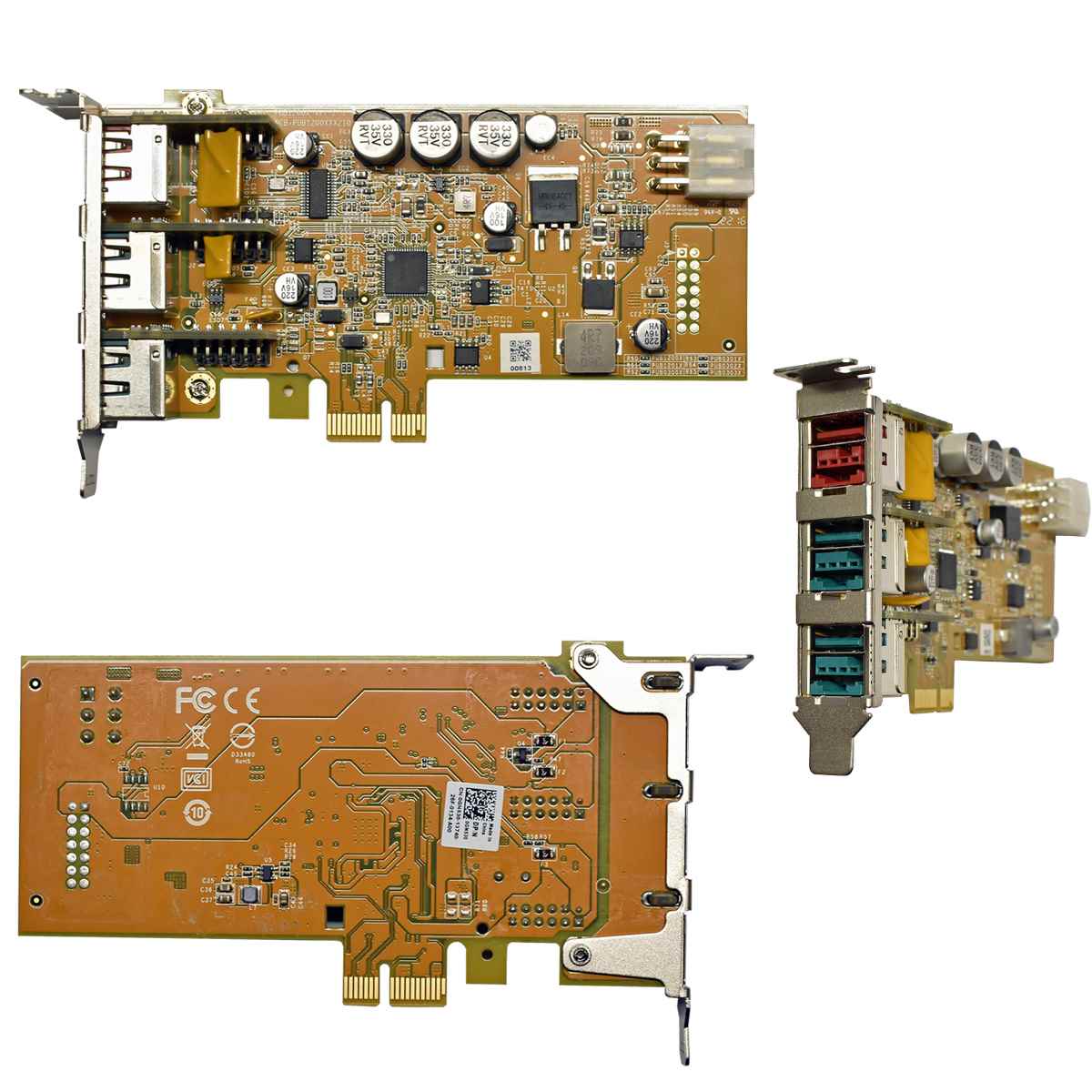 Dell Powered USB PCIe PUB1200XL Card 3x12V PUB1200XLX100 GN530 0GN530 POS PC wie Neu LP